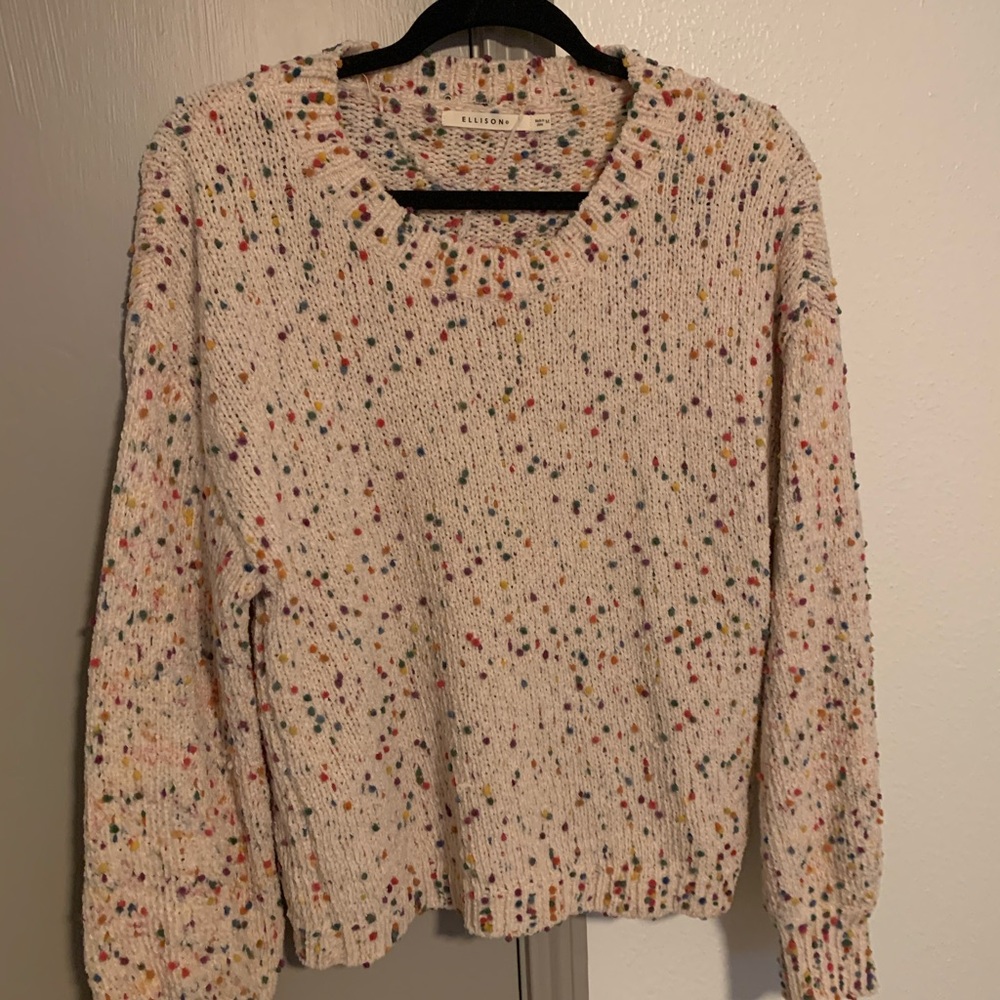 Rainbow speckled sweater